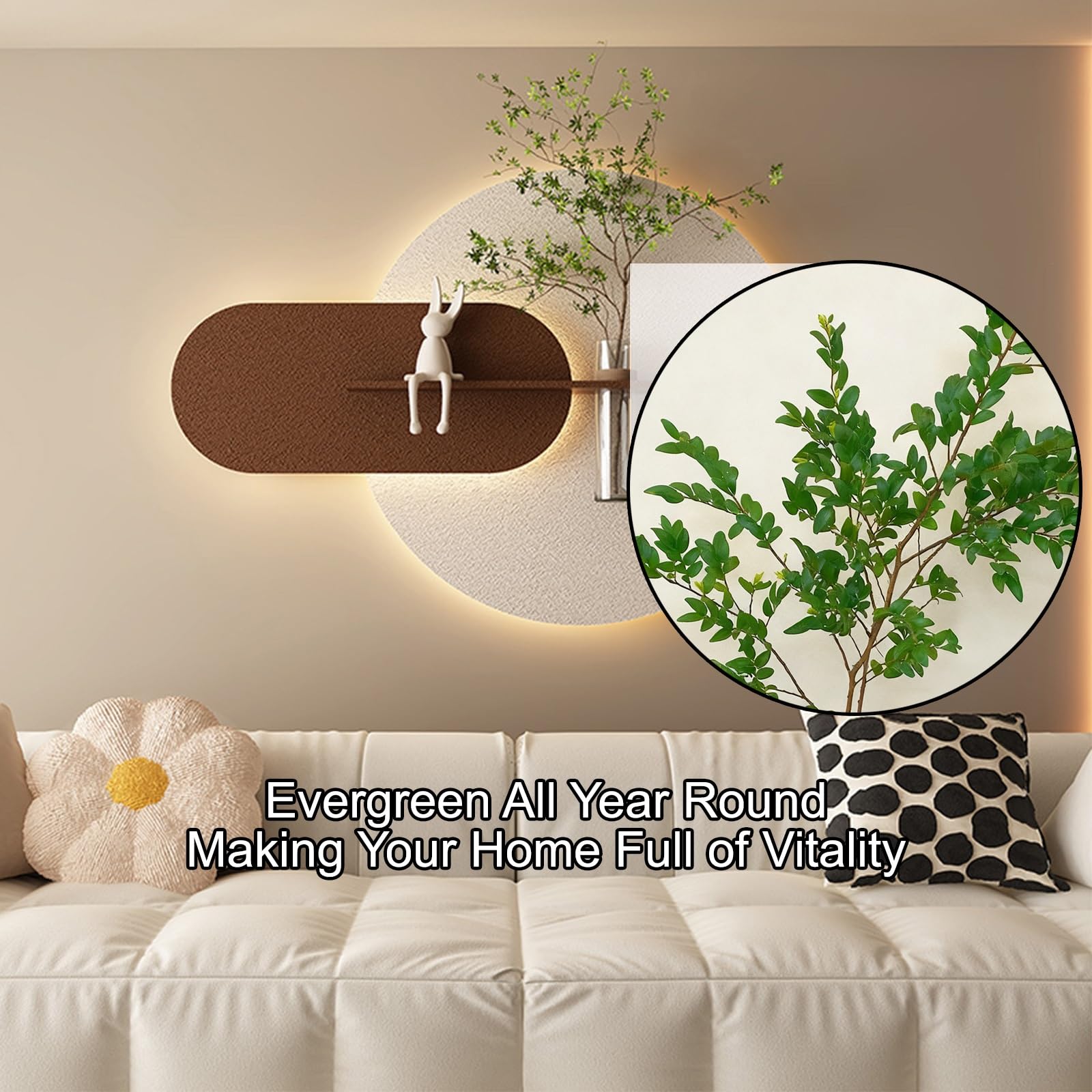 3D-Wanddekoration, Kunstgemälde mit warmem LED-Licht, hydroponischer Raum für Eingang, Foyer, Wohnzimmer, dekoratives Kunstwerk