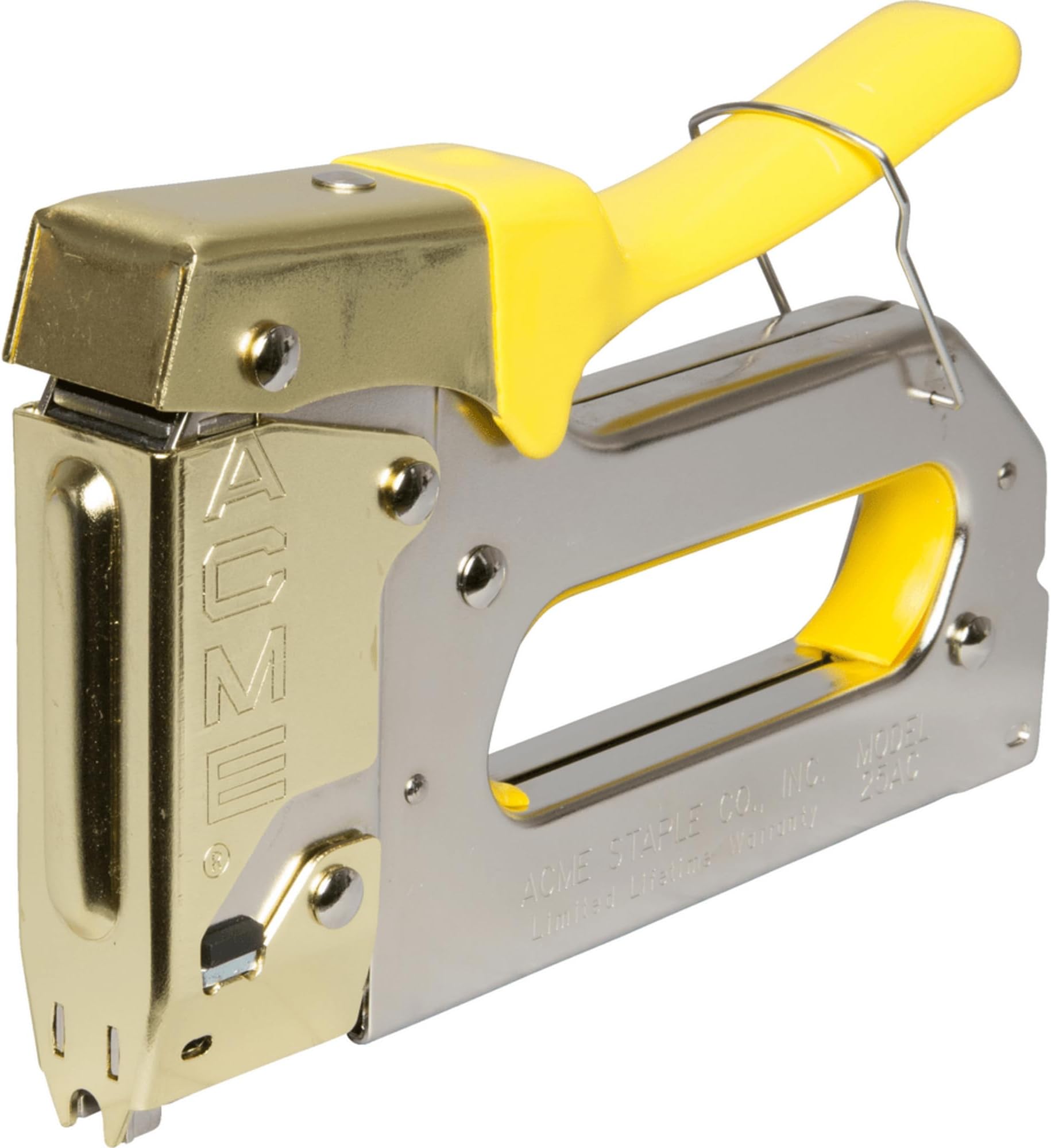 654025AC Staple Gun with Bottom-Load Magazine Crown, 1/4"