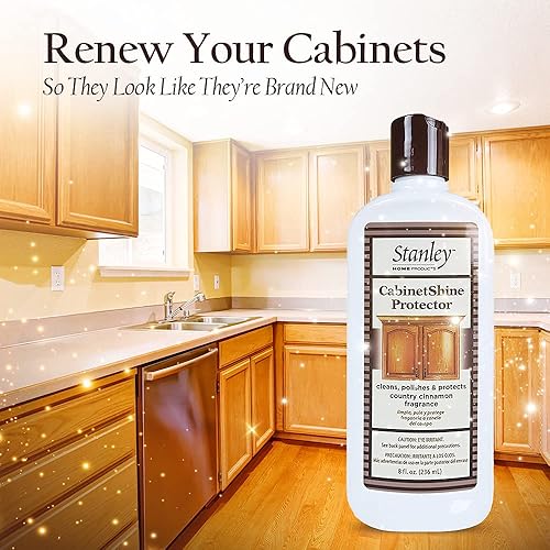 Vista 3 de STANLEY HOME PRODUCTS CabinetShine Protector – Limpiador de muebles y pulidor – Elimina el polvo, la suciedad y la mugre, restaura y renueva protege