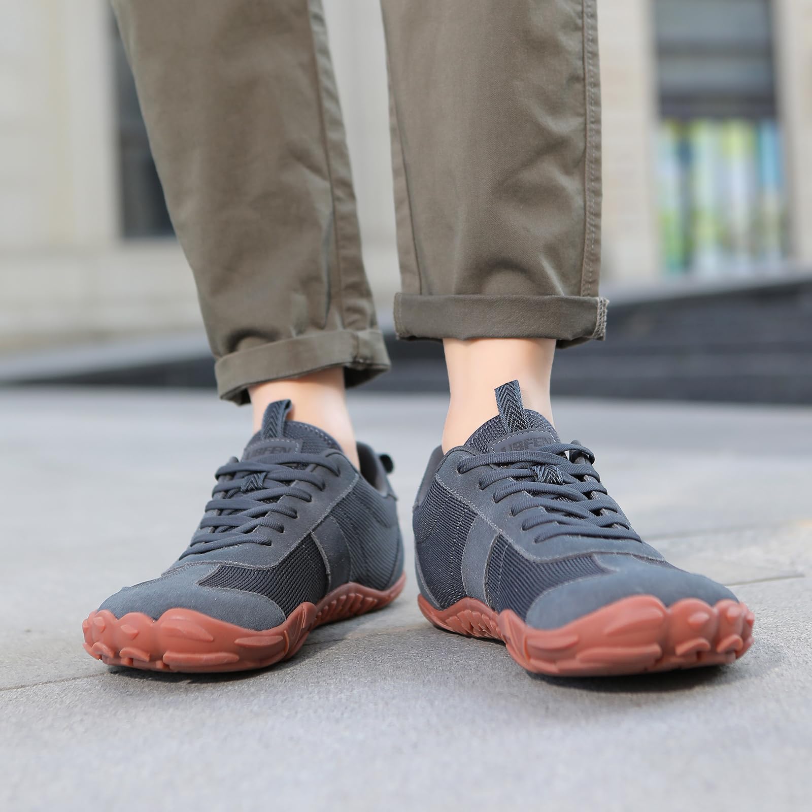 UBFEN Zapatillas Barefoot Hombre Mujer Minimalistas Zapatillas de Deporte Ligeras Comodidad para Trail Running Senderismo y Gym