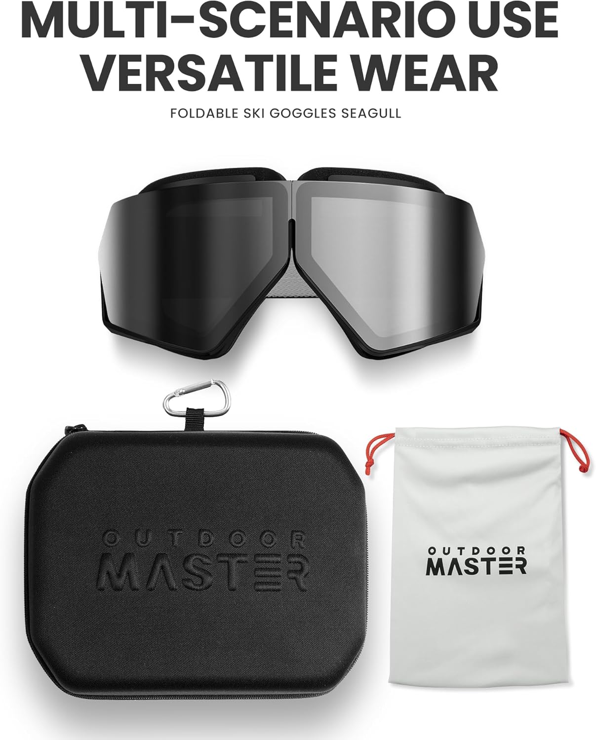 OutdoorMaster Seagull Dirt Bike Goggles, Motorcycle Goggles, Foldable ATV Goggles for Men Women Youth
