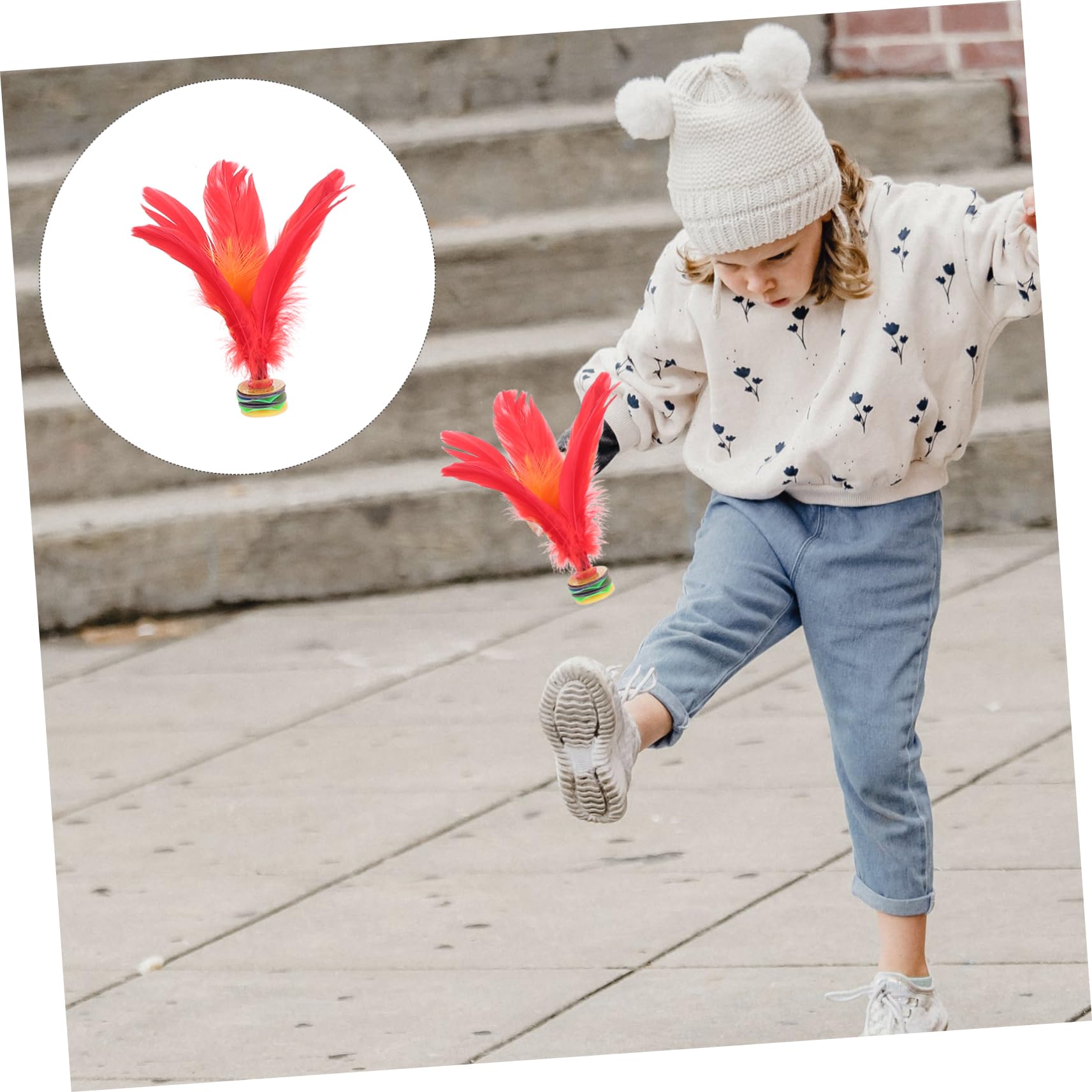 Hohopeti 5pcs Jianzi Foot Kick Shuttlecock Outdoor Fitness for Adults for Family Fun Exercise Easy to Carry for Indoor and