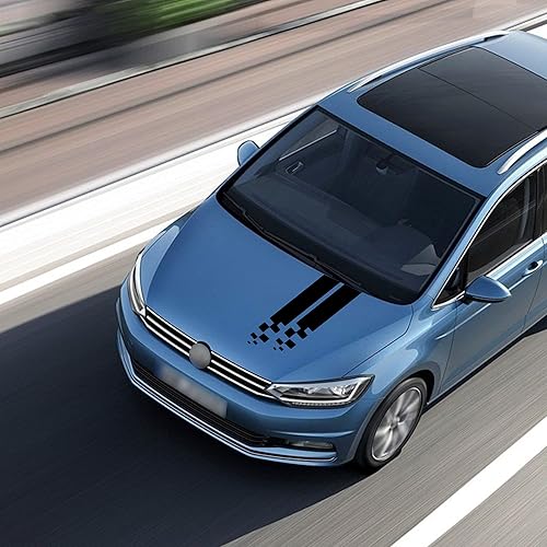 Miniatura 5 de TOMALL Calcomanía de rayas para capó de automóvil de 35 x 3.5 pulgadas para automóvil, carreras de automóviles, deportes, rayas laterales, falda,