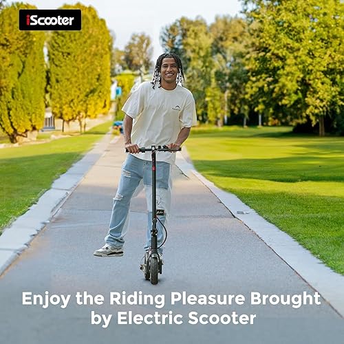 Miniatura 7 de iScooter - Scooter eléctrico con autonomía de 231812 millas, velocidad máxima de 221918 mph, con control de crucero y sistema de doble freno, para