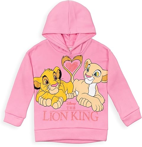 Disney Junior Lion King Doc McStuffins - Sudadera con capucha de forro polar para niñas pequeñas y grandes (2T - 10-12)