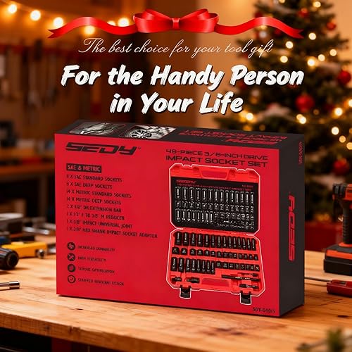 Miniatura 8 de Juego de 49 bocallaves de impacto SAE y métricas con barras de extensión: para una llave de impacto de alta durabilidad