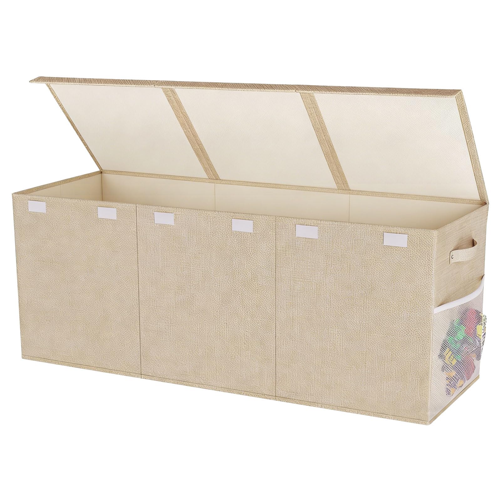 Yhplxyuus Extra Big Fabric Storage Holder Bin for Boys and Girls Having Web Pockets and Sturdy Construction Holder Box Storage Bin