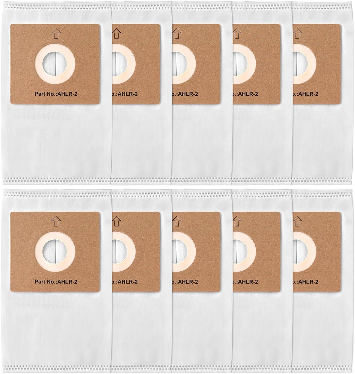 10 Pack Replacement AHLR-2 HEPA Filter Bags for Atrix AHSC-1 Lil' Red Vacuum Cleaner 2-Quart White