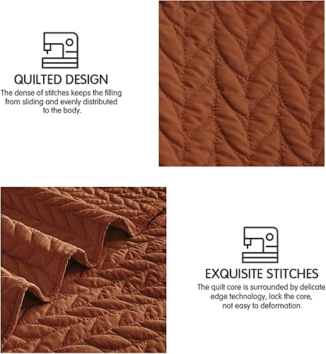 Vista 89 de SunStyle Home - Juego de colcha de cama de microfibra, ligero y suave, reversible, patrón de colcha, colchas para todas las estaciones. 01 - Verde