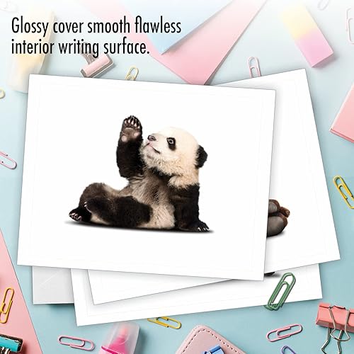 Miniatura 6 de The Best Card Company - 10 notas de agradecimiento en caja con sobres, varios artículos de papelería para decir gracias para hombres y mujeres - Zoo