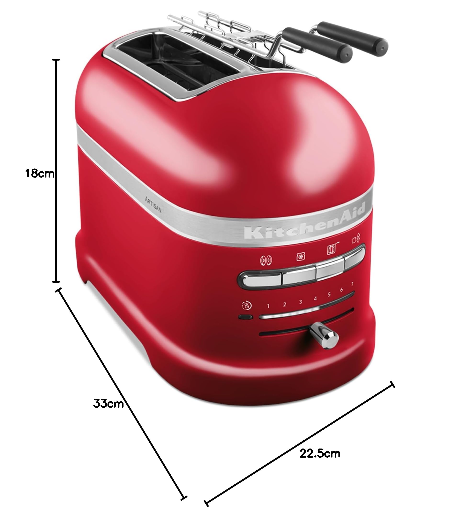 Kitchenaid 5KMT2204EER toster Artisan na 2 kromki, czerwony