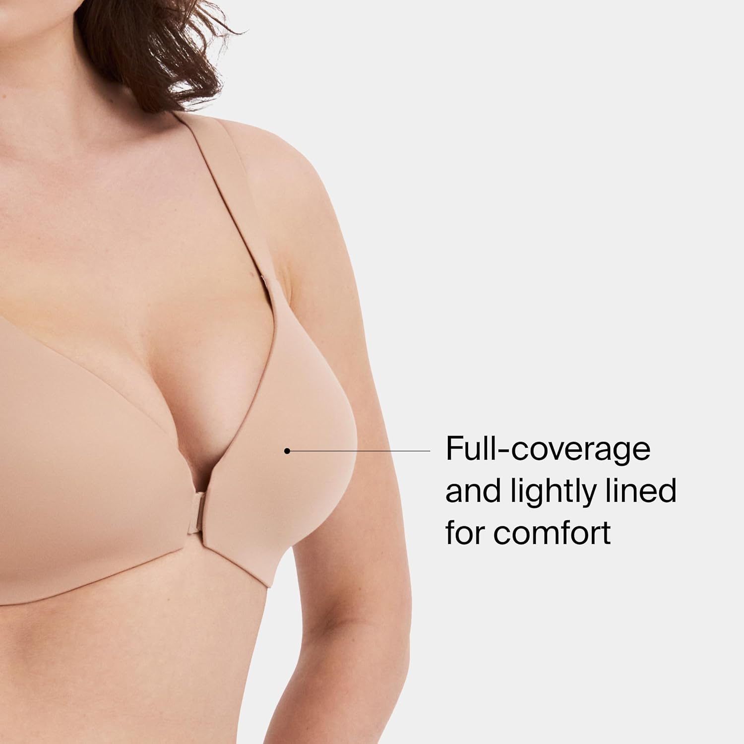 SPANX SPANXsmooth Bra-Llelujah! Lightly Lined Wireless Bra - Full Coverage Comfort - Everyday T-Shirt Bra - Front Closure - Image 3