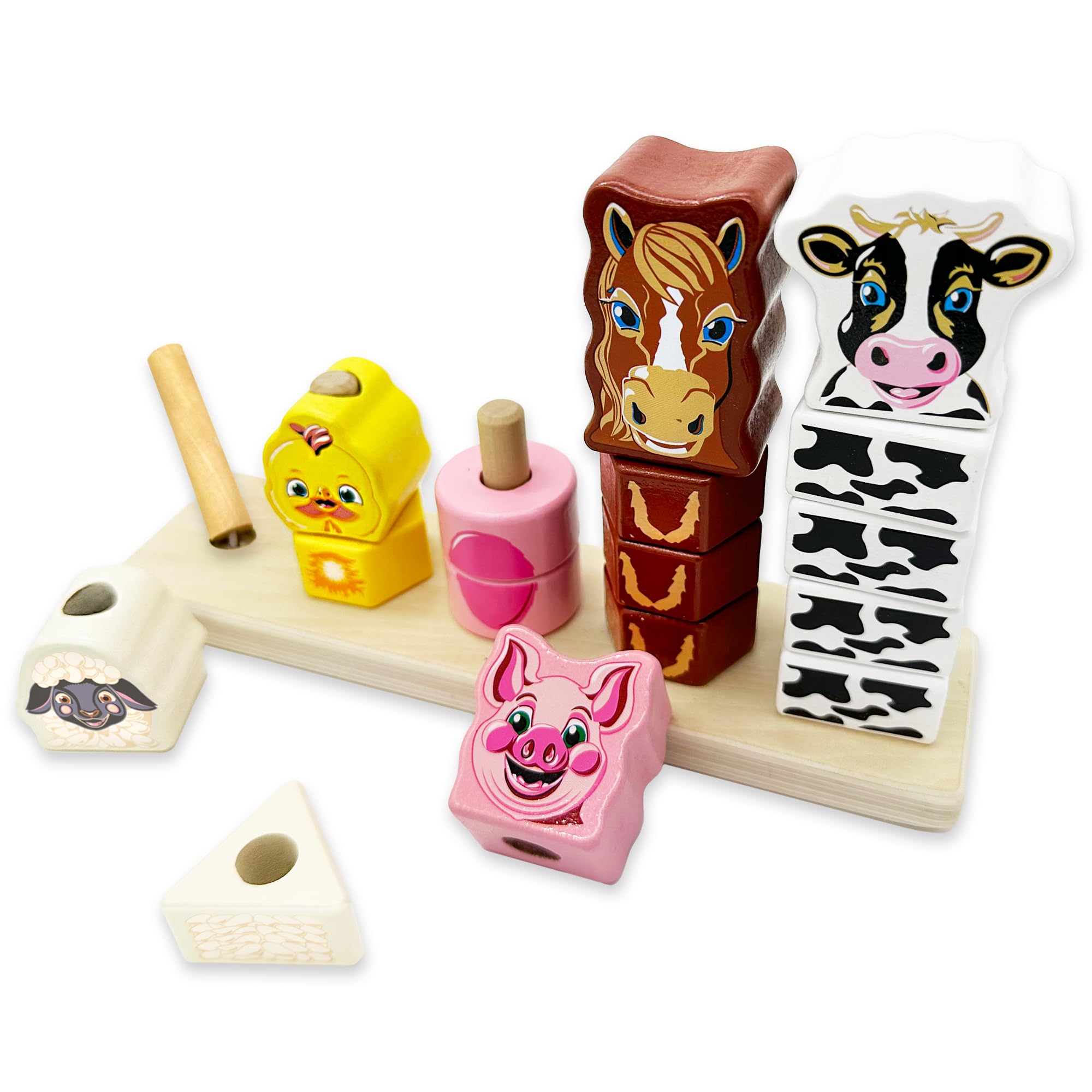 Amazon.com: Big Discoveries Stacker - Animal Block Stacking Puzzle
