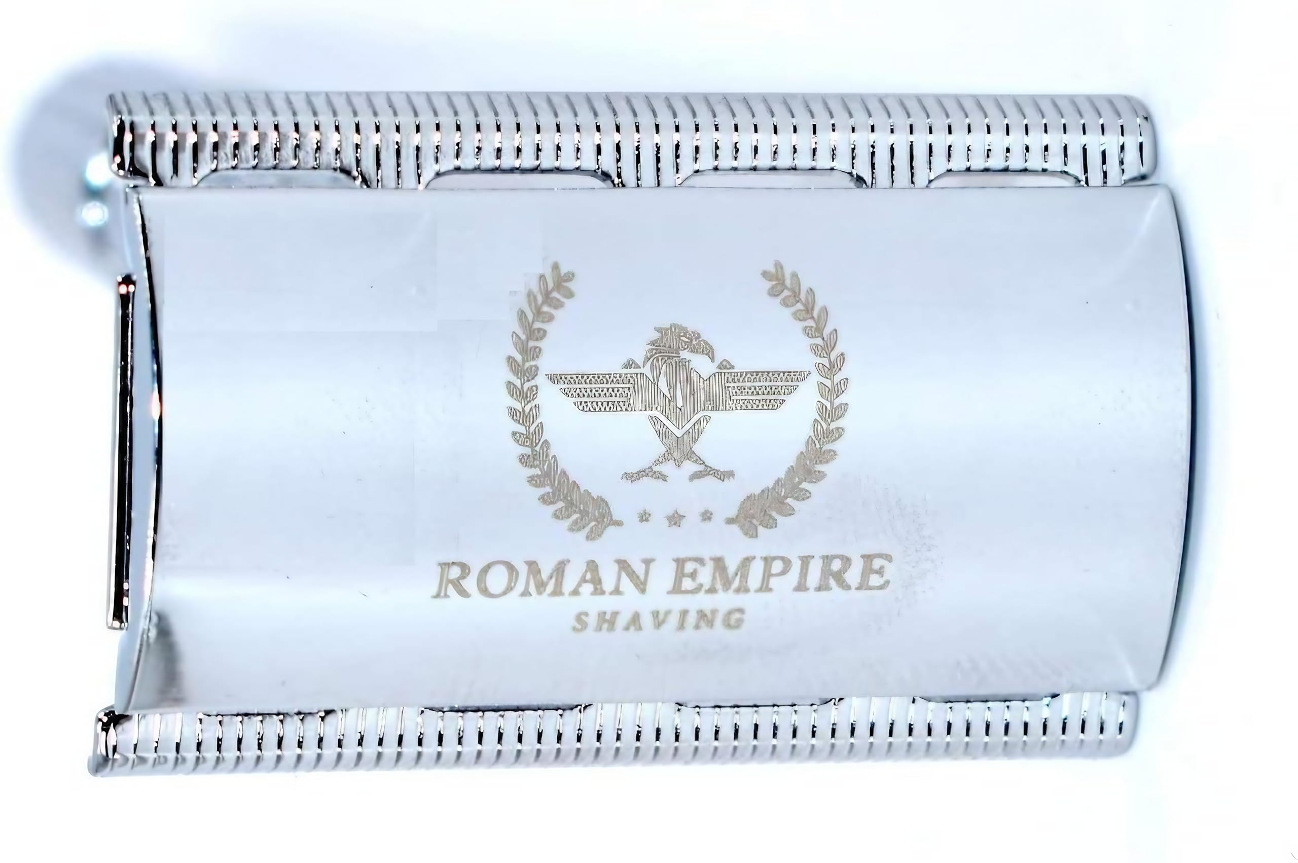 Razor bezpieczeństwa z podwójnym drutem Augustus przez Roman Empire Shaving | Klasyczna maszynka do golenia | Safety Razor | Stalowa maszynka do golenia z zestawem 20 ostrzy do golenia z zestawem 20 ostrzy (Astra-Derby-Shark-Voskhod)