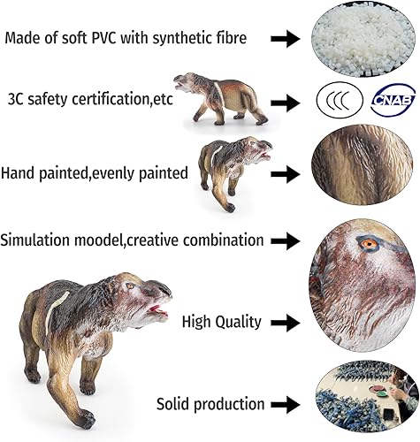 Miniatura 3 de Atralo Service Figura de Diprotodón de criaturas antiguas, juguete de modelo animal, recuerdos de fiesta, juguetes para tartas, regalo de cumpleaños