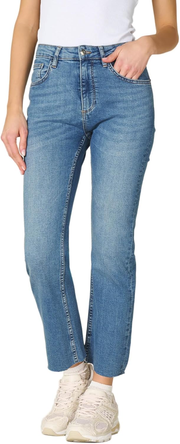 Jeans Flare Donna Goldenpoint - Denim Elasticizzato Con Svasatura | Vita Media E Tasche Frontali - Foto 8