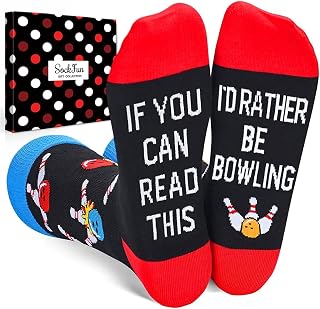 Funny Socks for Men - Bowling Racing Poker Movie Lover Gifts for Teens