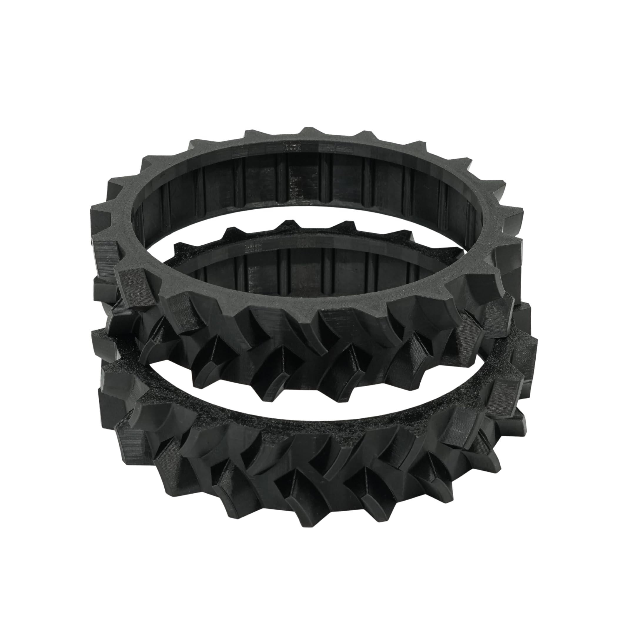 Perfil de rueda para WORX Landroid M500 / M700 / M1000 – Juego de neumáticos de tracción TPU (izquierda + derecha) – Perfil de rueda offroad para robot cortacésped – agarre mejorado – perfil de