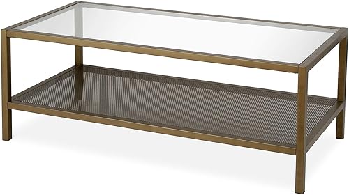 Miniatura 26 de Henn&Hart Mesa de centro redonda de 36 pulgadas de ancho en bronce ennegrecido, mesas de centro modernas para sala de estar, artículos esenciales