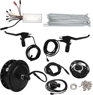 Atyhao 22A Controller, Data Display Low Noise 36V 500W Conversion Kit Bicycle Rear Hub Cassette Motor Kit for Modification (For 24in Rim Spokes)