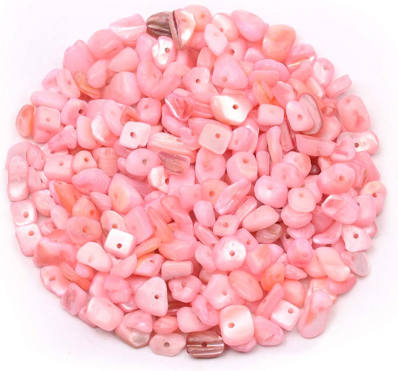 500 pcs Natural Chip Stone Beads Multicolor 5 mm to 8 mm Irregular Gemstone Healing Crystal Loose Rocks Bead Hole Drilled DIY for Bracelet Necklace Earrings Jewelry Making Craft