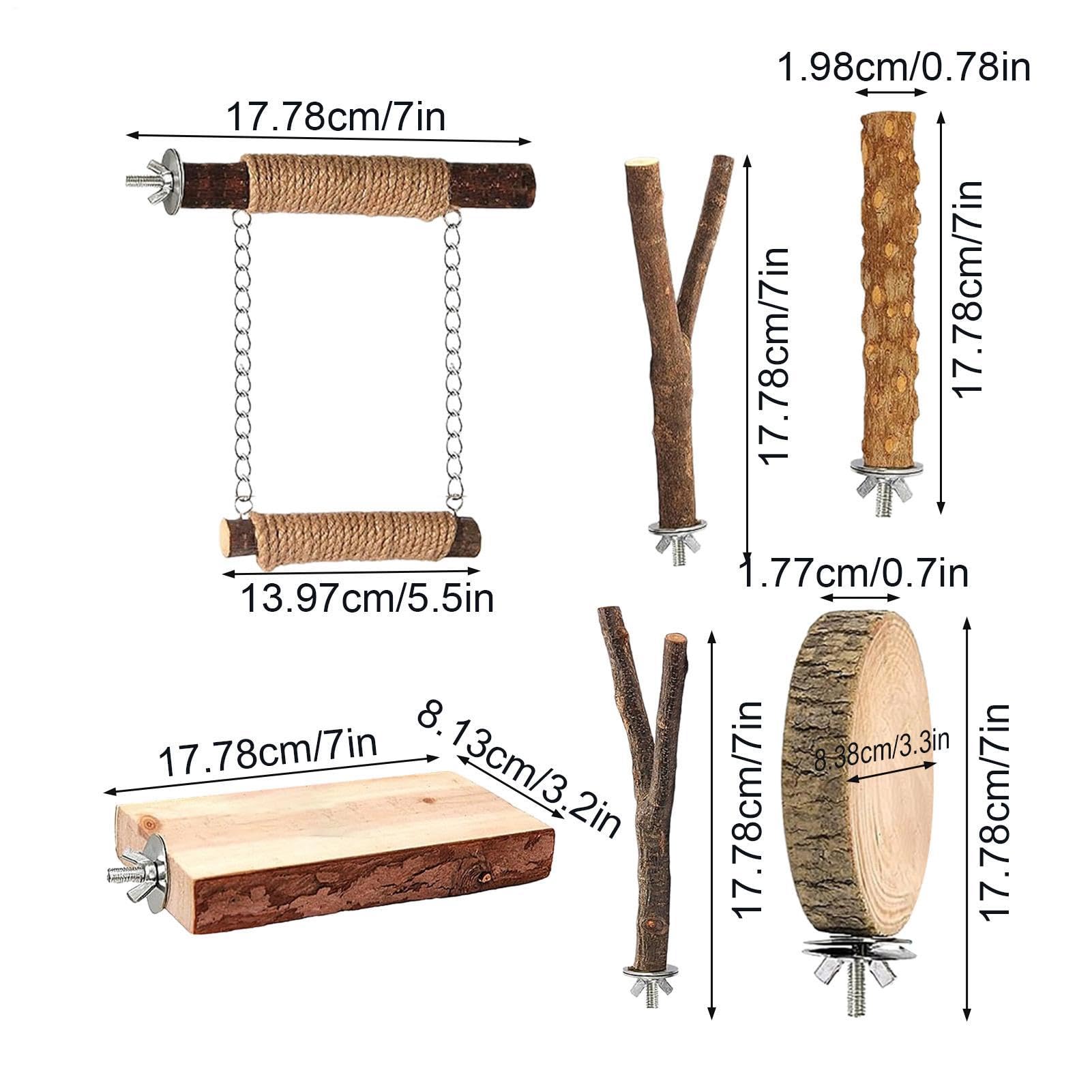 Perchoirs Pour Oiseaux De Cage Set plateau repos oiseaux en bois