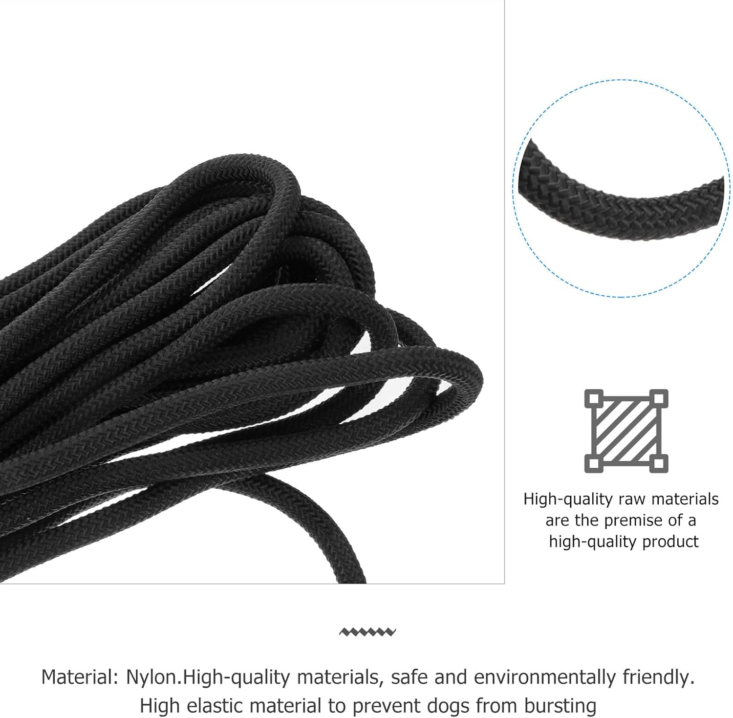 SUPVOX Meters Dog Traction Rope with Soft Handle for Walking and Puppy Training Tear-Resistant Pet Leash for Small to Large Dogs Safe Outdoor Use