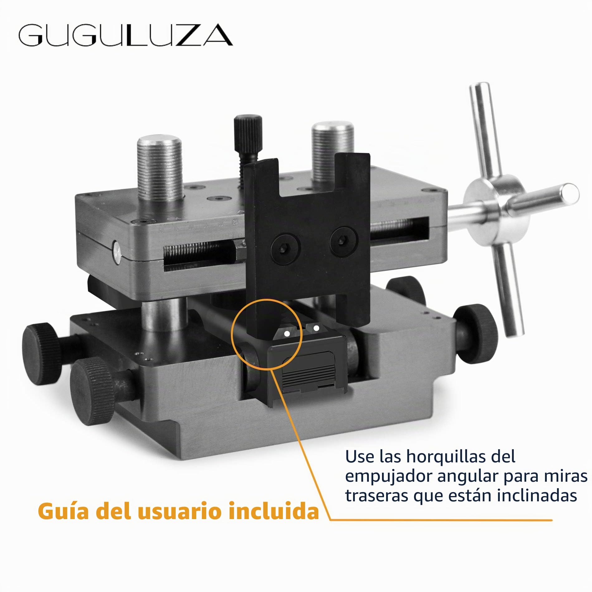 GUGULUZA Herramienta para Empujar Miras de Pistola Herramientas de armero y Mantenimiento,Gris
