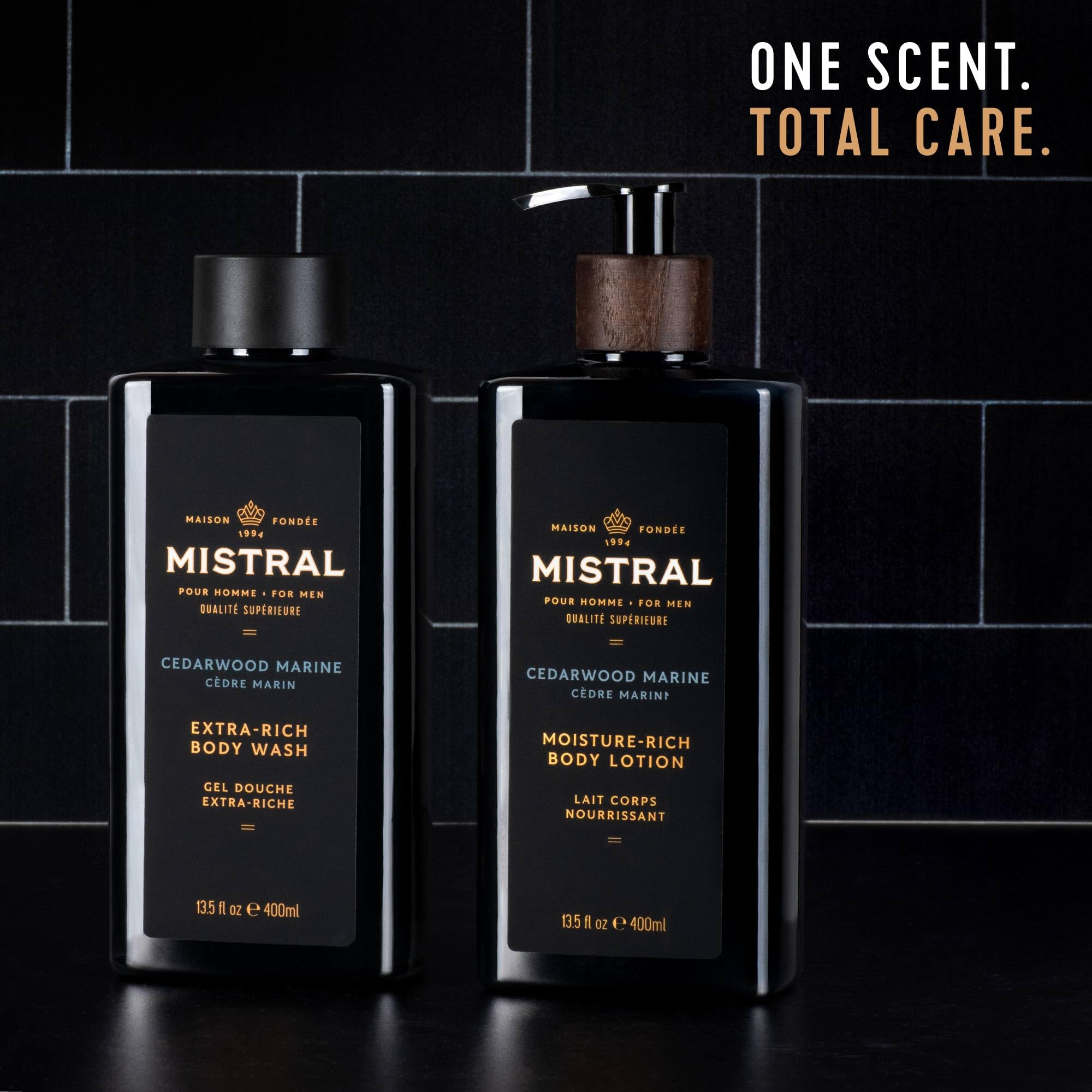 Mistral 2-in-1 Men's Body Wash & Shampoo, 13.5 oz