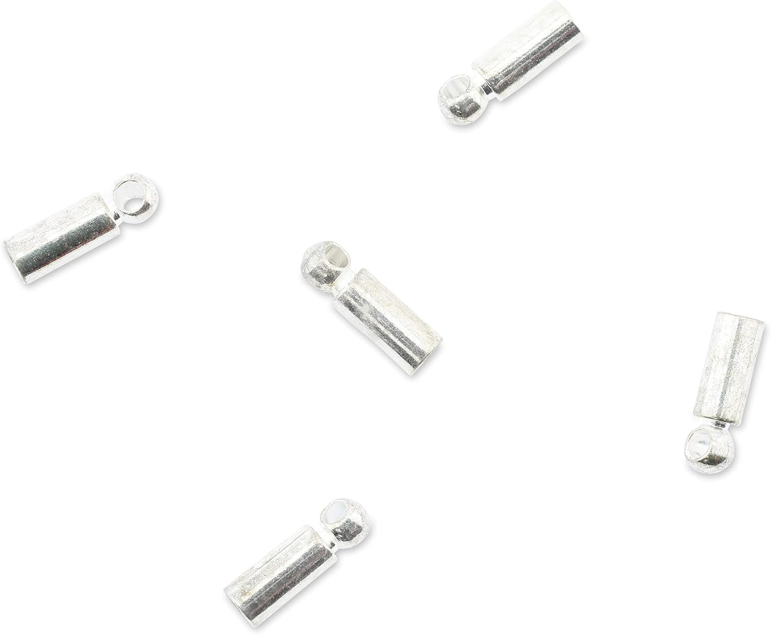 Beadalon Cord End Heavy 1.8mm Nickel Free Silver Plated, 5Piece