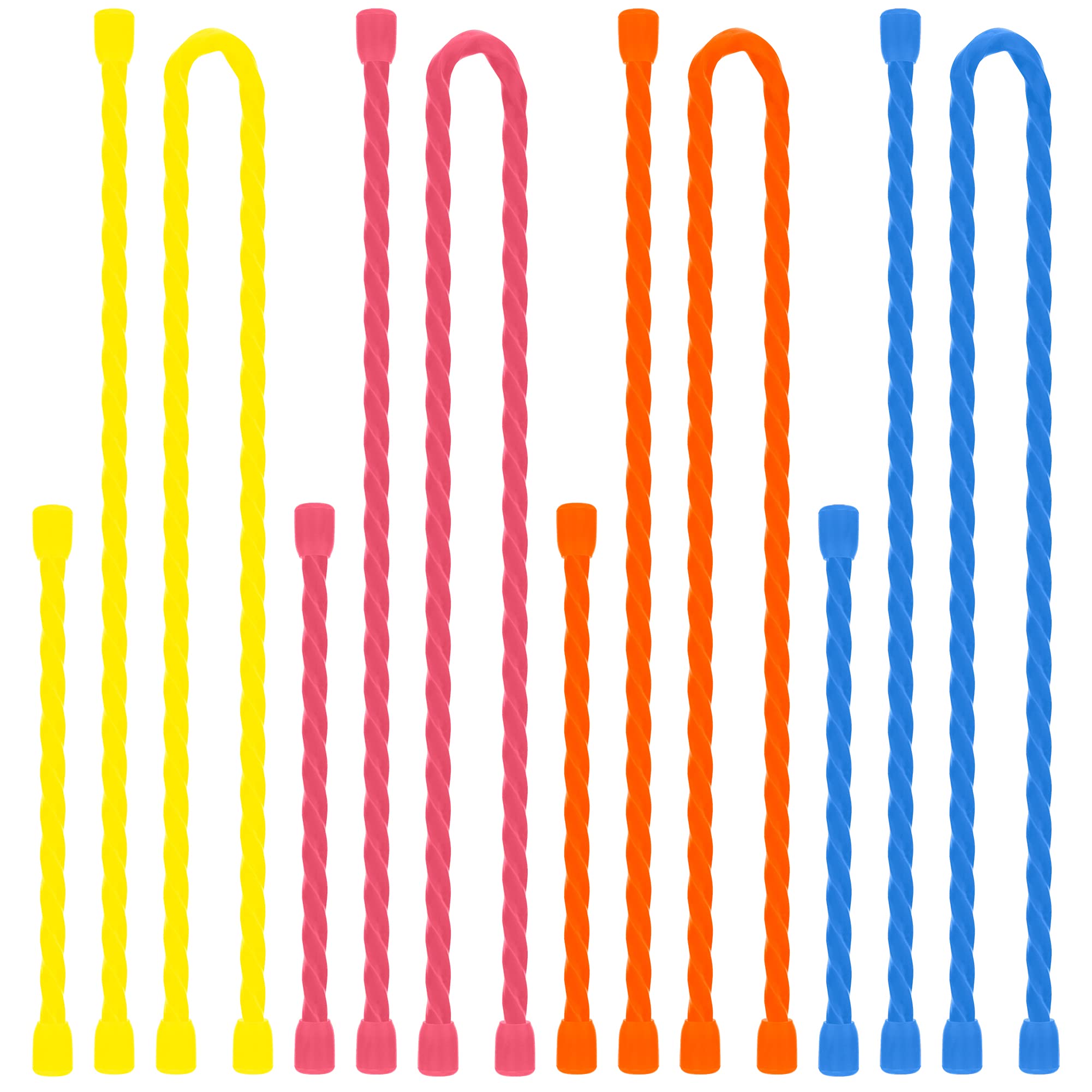 12 Stück Silikon-Kabelbinder Mit Stahlkern – Wiederverwendbar, 10,2 Cm, Bunte Farben, Zum Organisieren Drinnen & Draußen