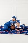 Gertex NFL Team 5-Piece Baby Layette Gift Set | 100% Organic Cotton Bodysuit, Sleeper, Pants, Hat & Bib