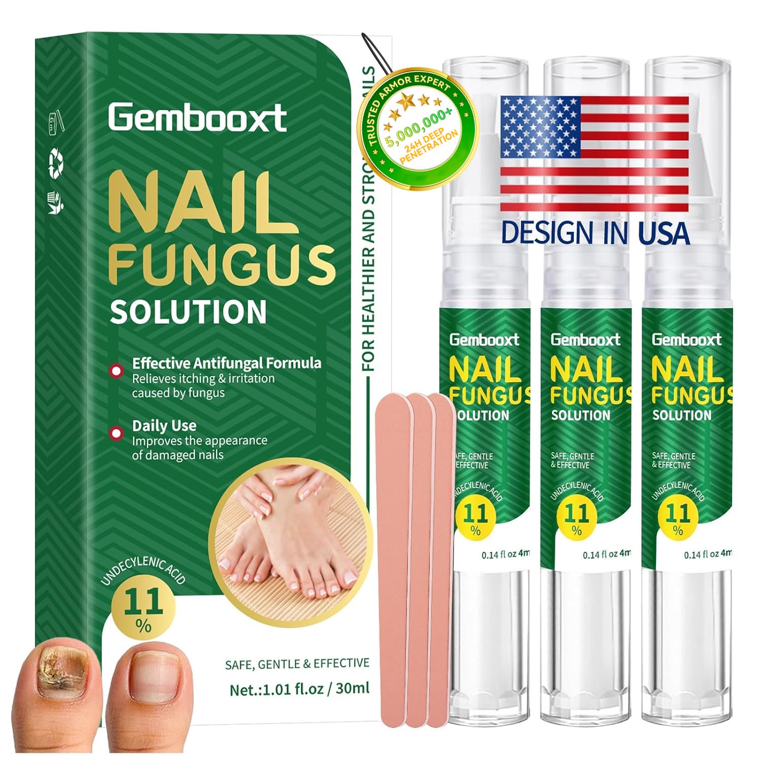 2026 Upgrade Toenail Fungus Treatment【GMP Certified - Maximum Undecylenic Acid & Tea Tree】Nail Repair Pen【NO.1-24H Deep Penetration】Bio-Active Micro-Penetration Tech, 5X Faster Nail Restoration