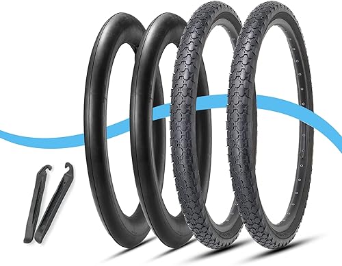 Miniatura 7 de MOHEGIA Beach Cruiser - Kit de repuesto de neumáticos para bicicleta neumáticos plegables de bicicleta de 24 x 2.12526 x 2.125 pulgadas, tubos