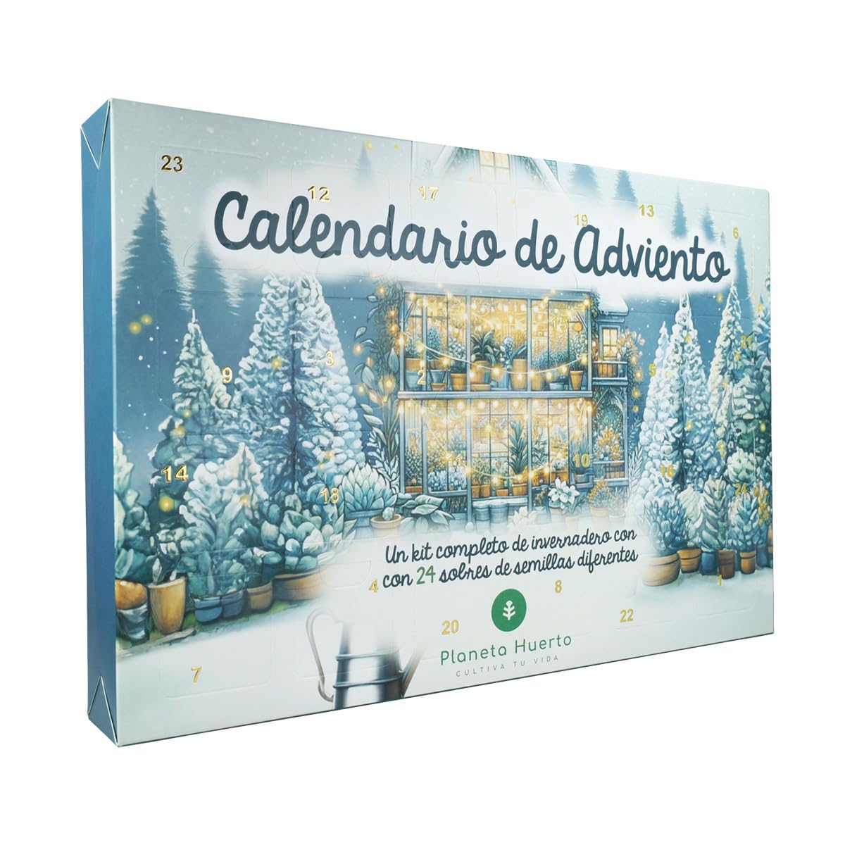 Calendrier De L'Avent 2025 'Planète Potager' - Calendrier Plantable Avec Graines - Papier Biodégradable - Cadeau Écologique