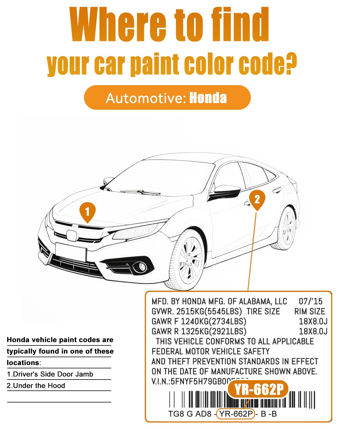 Platinum White Pearl NH-883P Compatible with Honda 2-in-1 Touch Up Paint Pen Ultimate Car Scratch Repair Kit，Quick Fix Rust-Resistant and Long-Lasting Paint Scratch Remover — view 232
