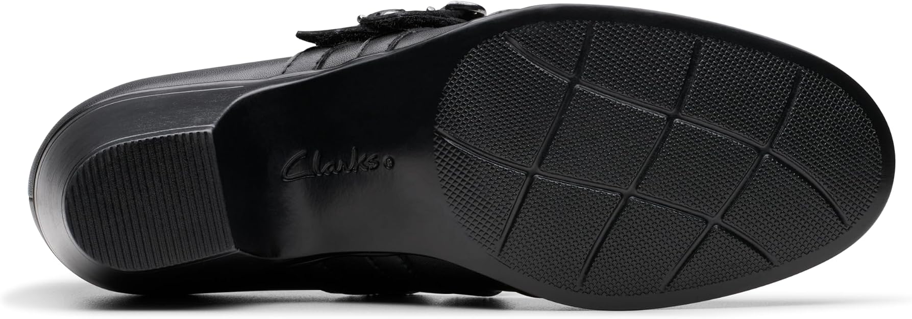 Clarks Collection Women's Emily 2 Jane Pump, Black Leather, 6