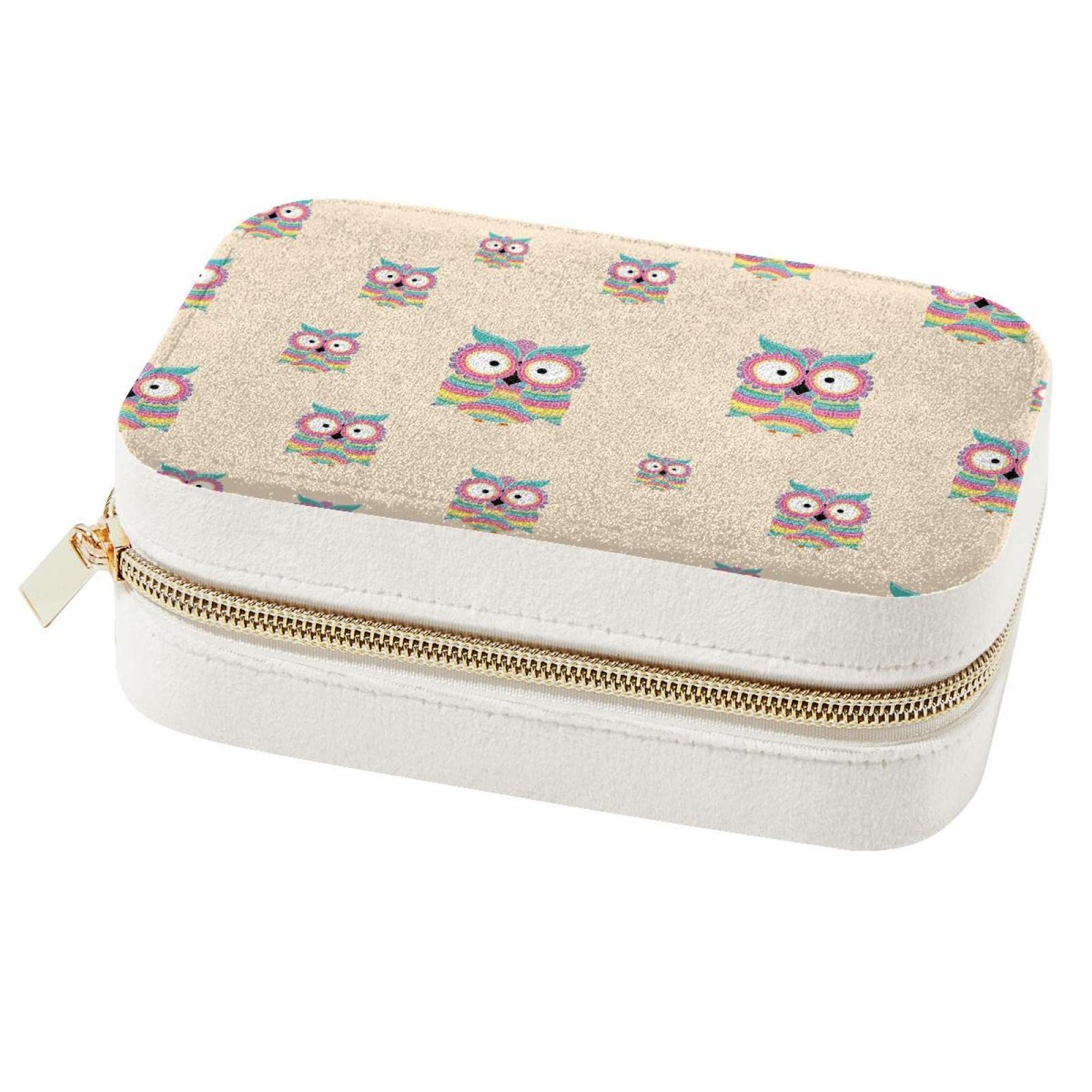 Boîte à bijoux hibou : organiseur portable bagues et colliers