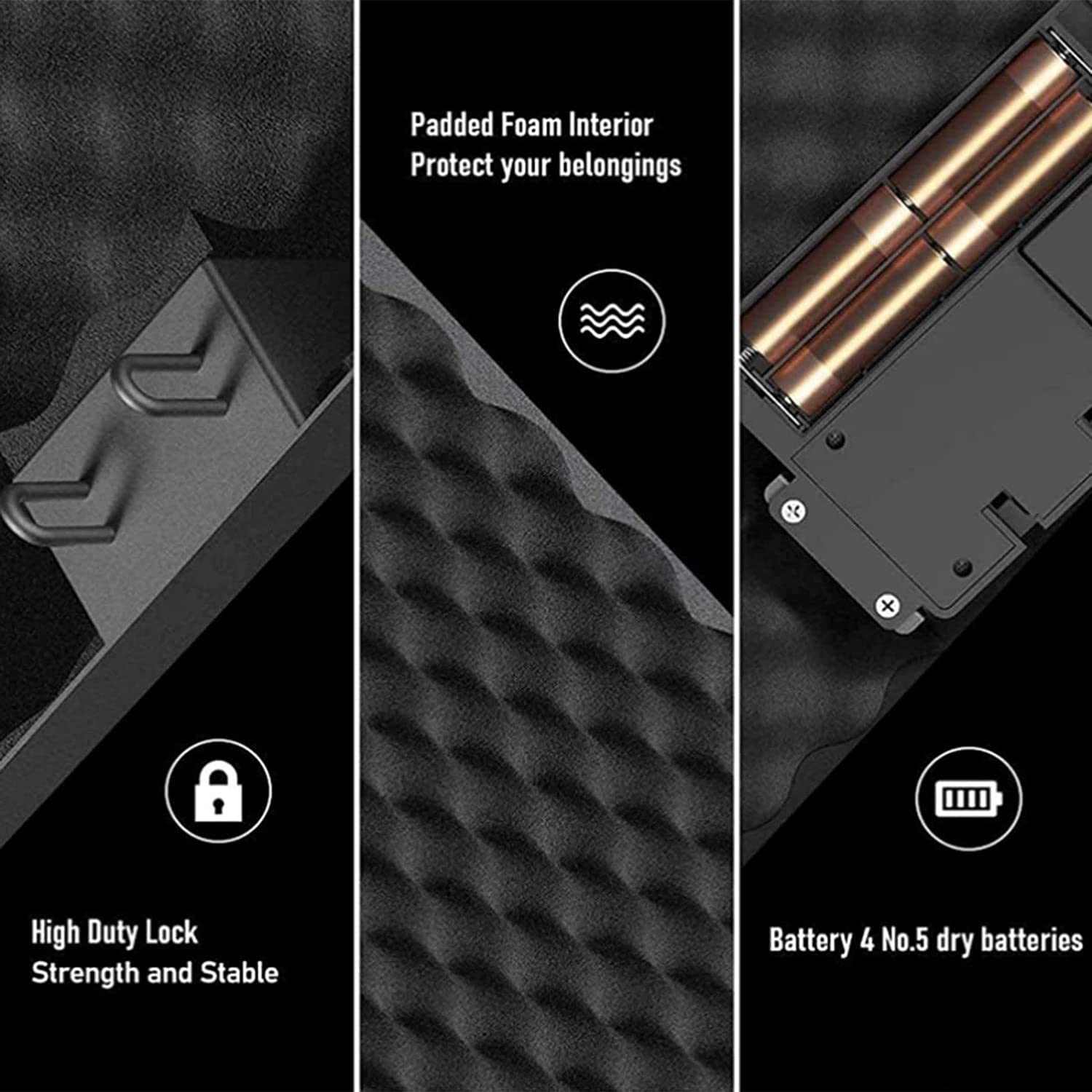 Caja fuerte electrónica para pistola, armario para pistola con huella dactilar/teclado digital/llave de repuesto utilizada para la oficina, el hogar, el almacenamiento de joyas, objetos valiosos