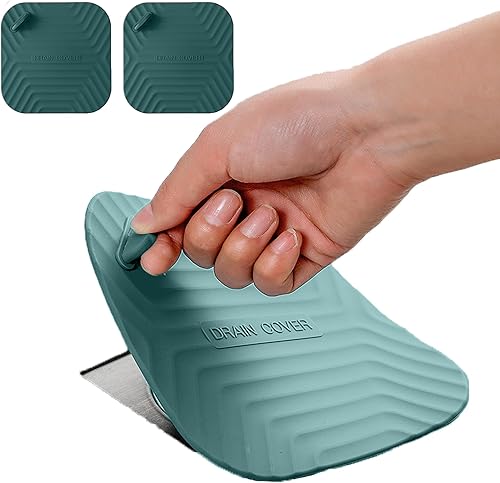 Miniatura 9 de MAOYONG Cubierta de drenaje de ducha - Tapón cuadrado de silicona para drenaje de piso para baño, tapón de drenaje de bañera, tapón de drenaje de