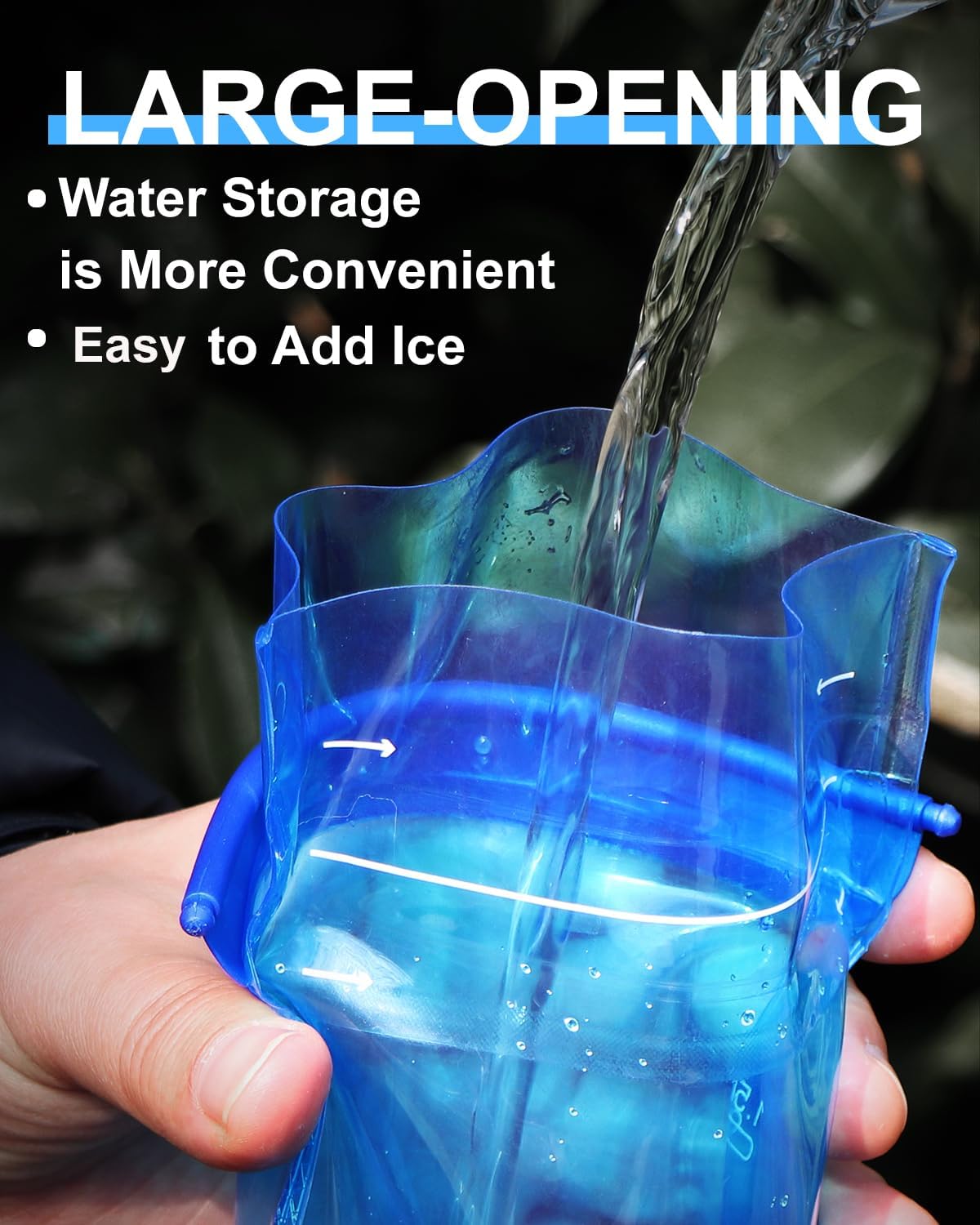 Hydration Bladder,1L/1.5L/2L/3L Water Bladder for Hydration Pack,BPA-Free Leakproof Water Reservoir for Hiking Running Camping Cycling - Image 5