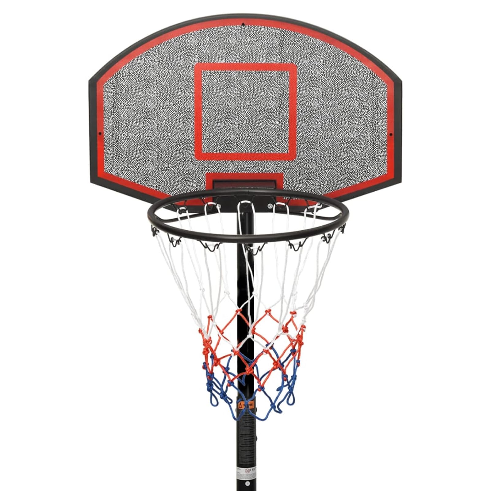 ShGaxin Kosz do koszykówki, kosze na strąki, obręcz do koszykówki, kosz zewnętrzny, kosz ścienny, czarny polietylen 216-250 cm