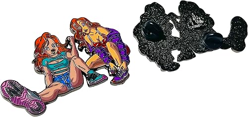 Miniatura 3 de Sexy Pin - Sexy Chick Pin In Kicks - Musical Comedy Toon Mashup Enamel Pin - 2 Inch Zinc Alloy Lapel Pin