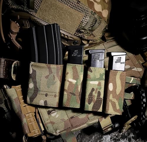 Miniatura 8 de KRYDEX Bolsa de pistola soladoble Mag, bolsa de nylon 0.354 in para revista con inserto de bolsa de revista de liberación rápida