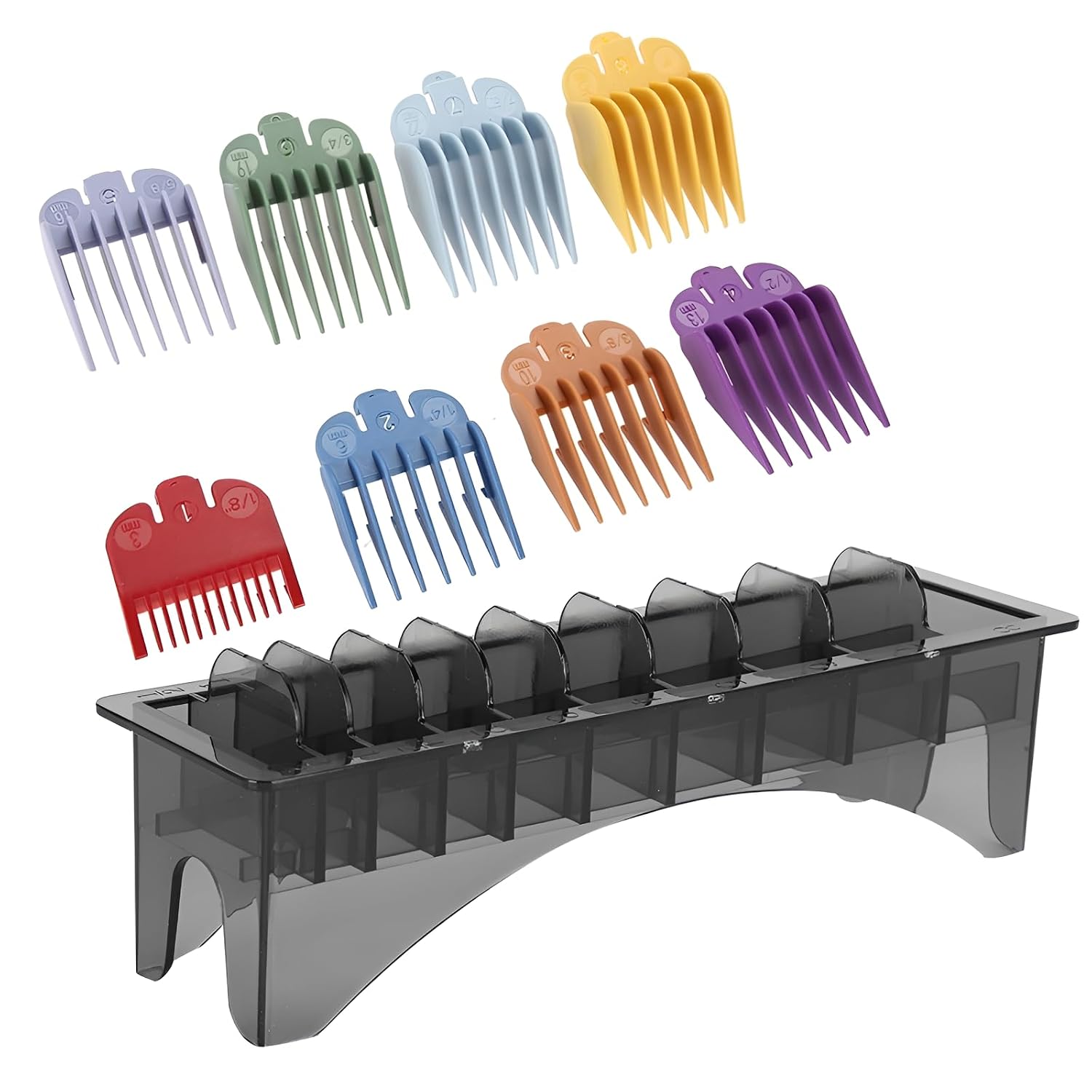 Hair Clipper Guide Holder Organizer Comb Storage Case with 10 Slots