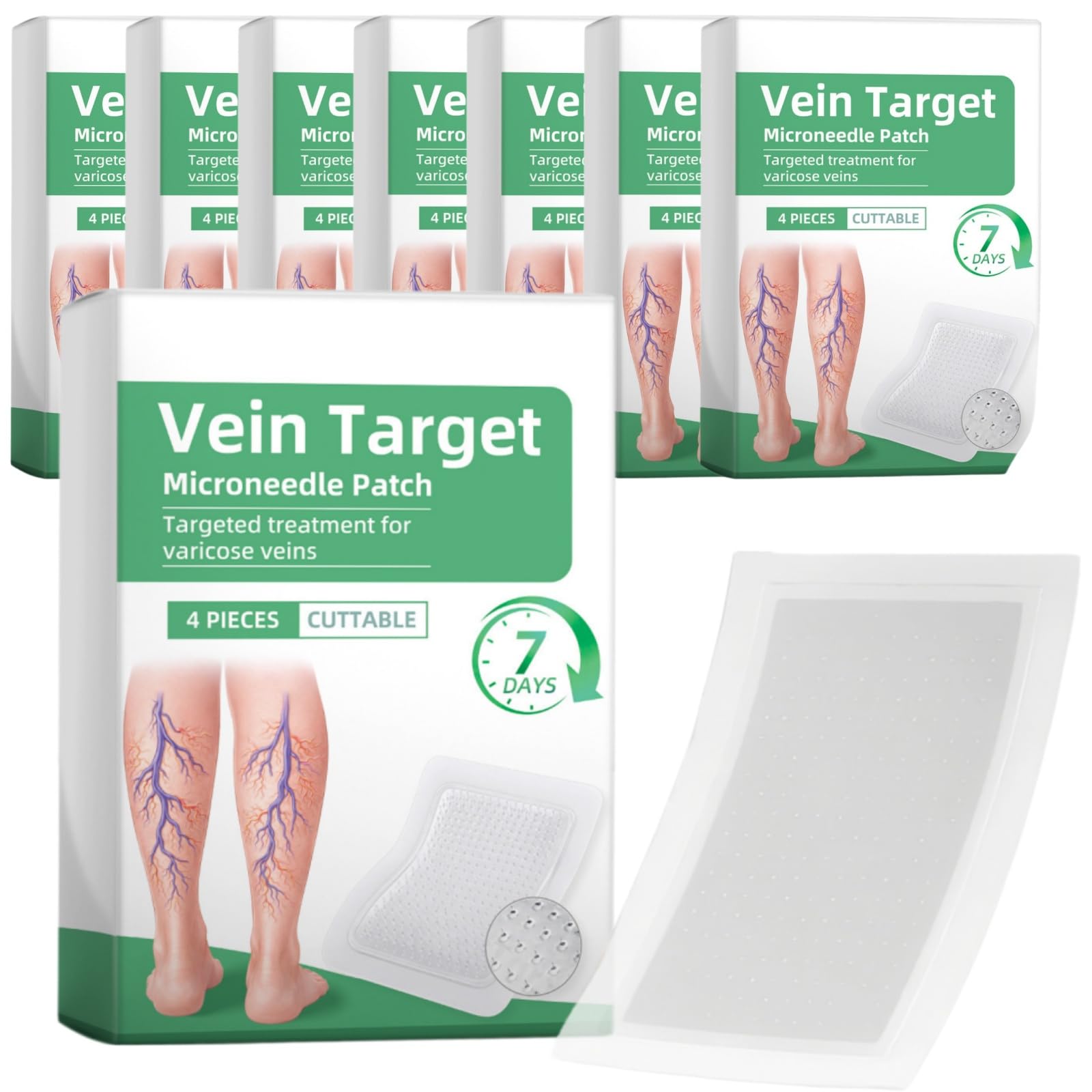 Healrize cerotto microdarts per vene varicose, cerotti vene varicose e patch vene gambe, adesivi per capillari, formula naturale per uso quotidiano