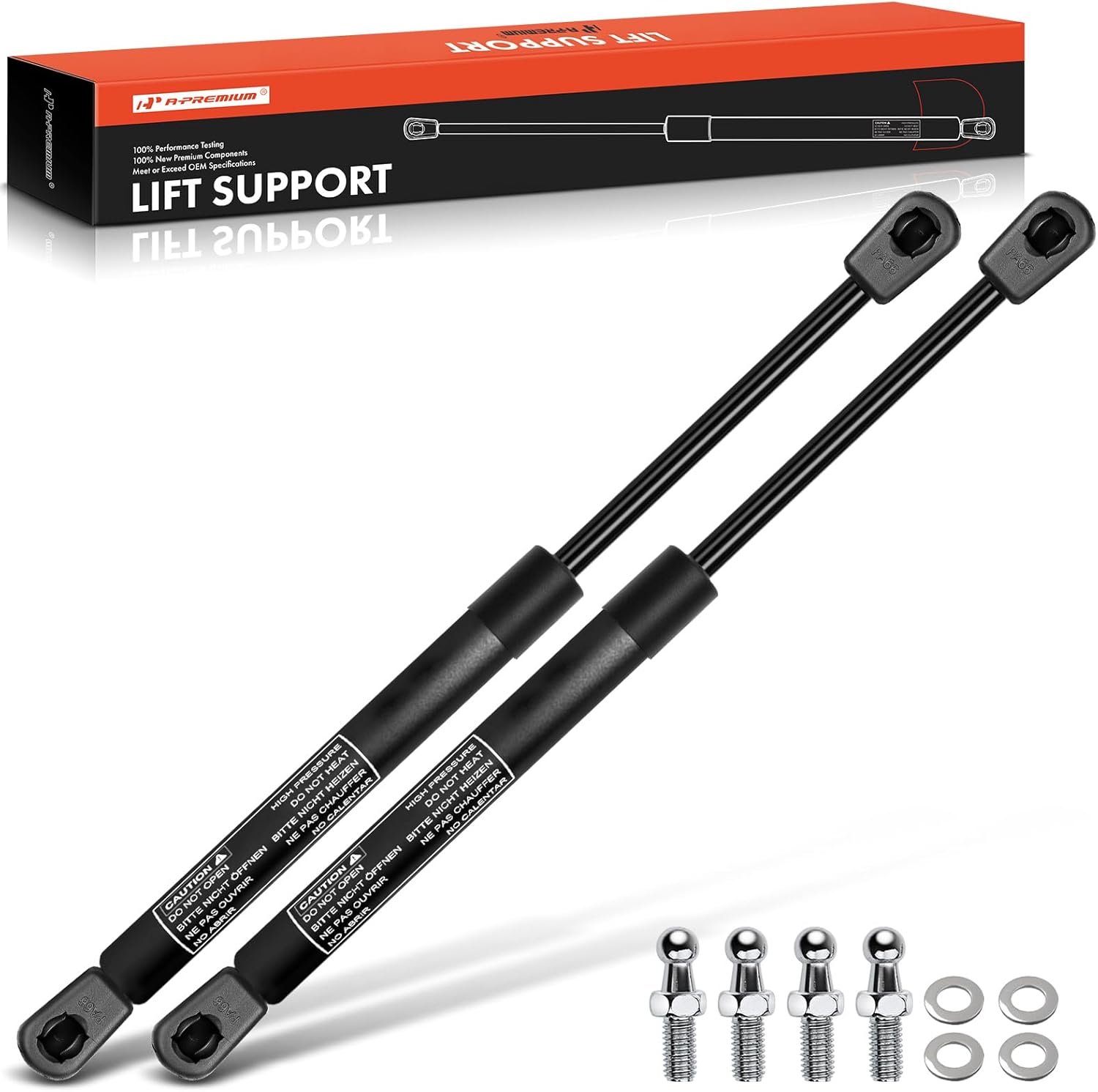 A-Premium 12.99 inch 35lb 13" Lift Supports Gas Prop Spring Strut Shock Compatible with Toolbox RV Camper Tonneau Cover Cabinets Sliding Window Storage Bed Bench Lids Basement Door Boat Hatch 2-PC Set