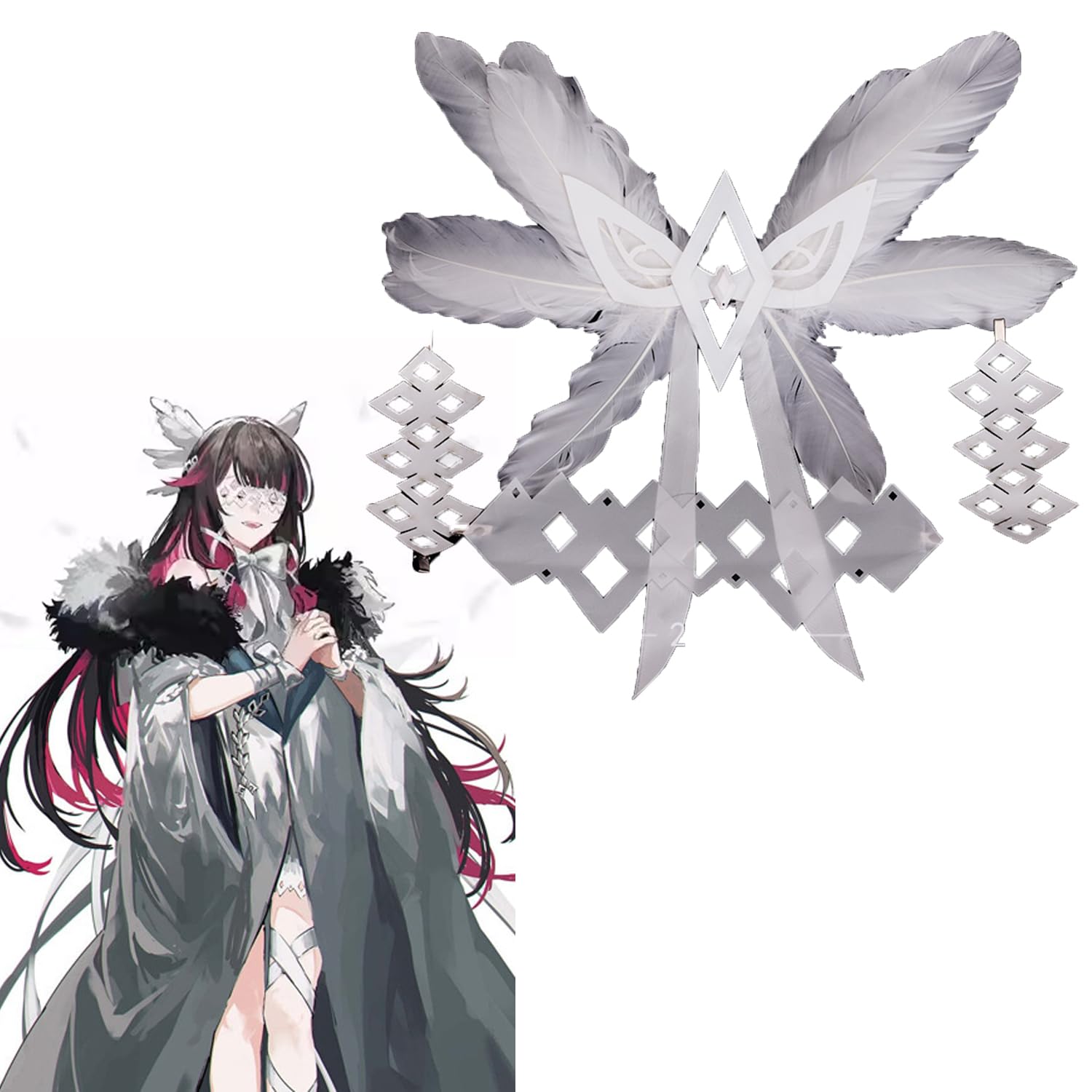 Amazon.co.jp: 原神 コロンビーナ コスプレ道具 仮面 アイマスク 髪