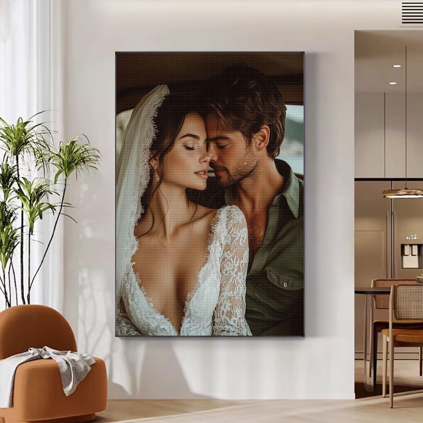 Spersonalizowane zestawy do sztuki diamentowej dla dorosłych, zestaw do malowania diamentami 70 x 140 cm, 5D, pełne wiercenie, mozaika, cekiny, spersonalizowane zdjęcie, unikalne prezenty do dekoracji