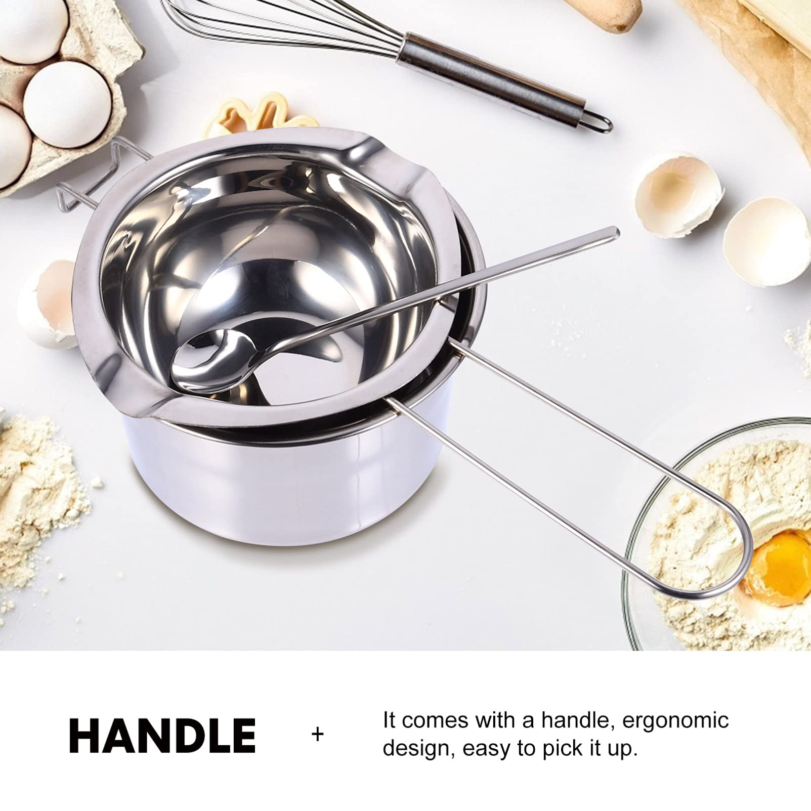 KOMBIUDA Stainless Steel Cheese Melting Pot Electric Fondue Pot Set Easy to Handle